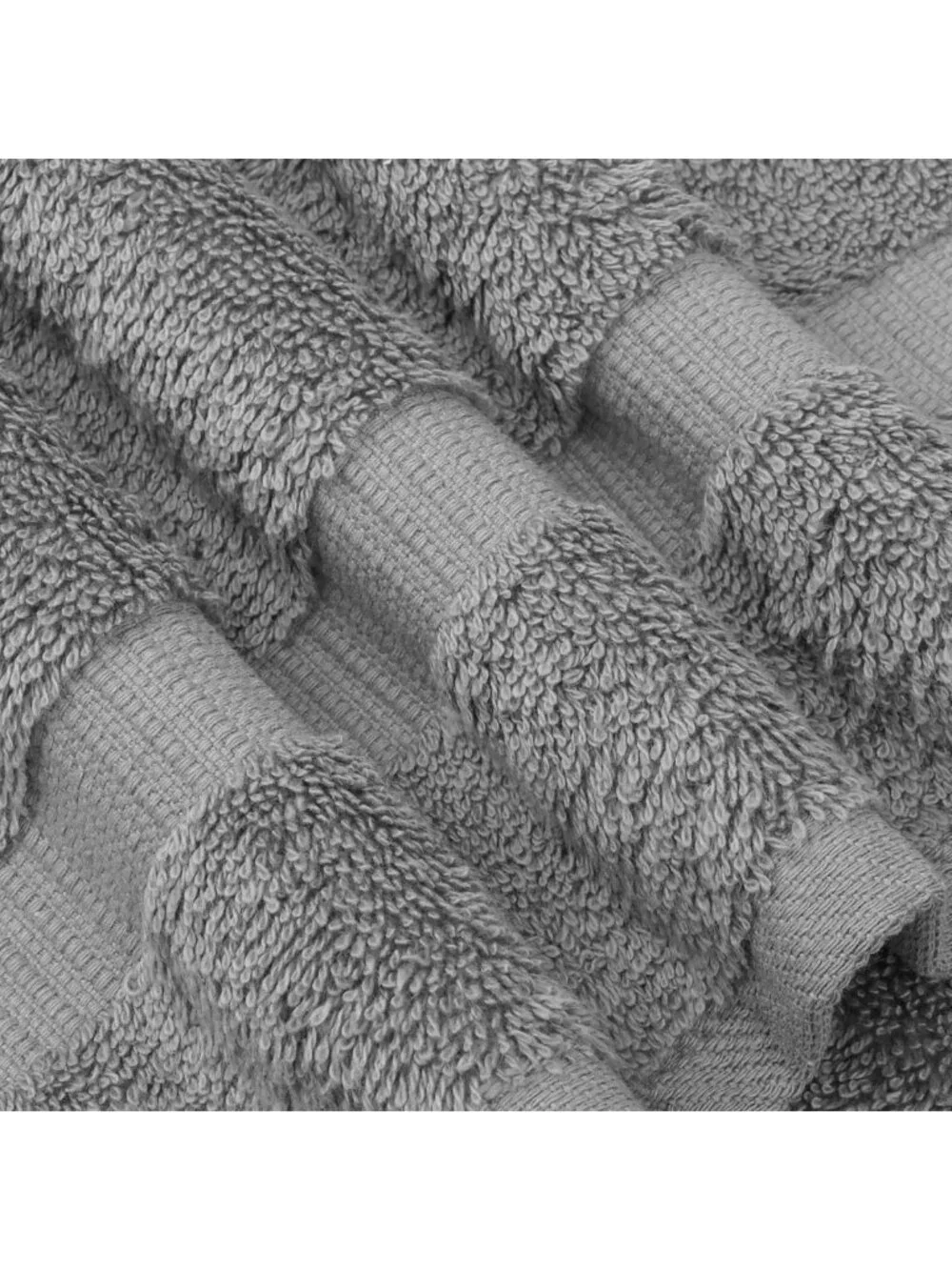 Soft 100% Cotton Hand Towels Set of 6, 16x30, Luxurious Gray Turkish Linens